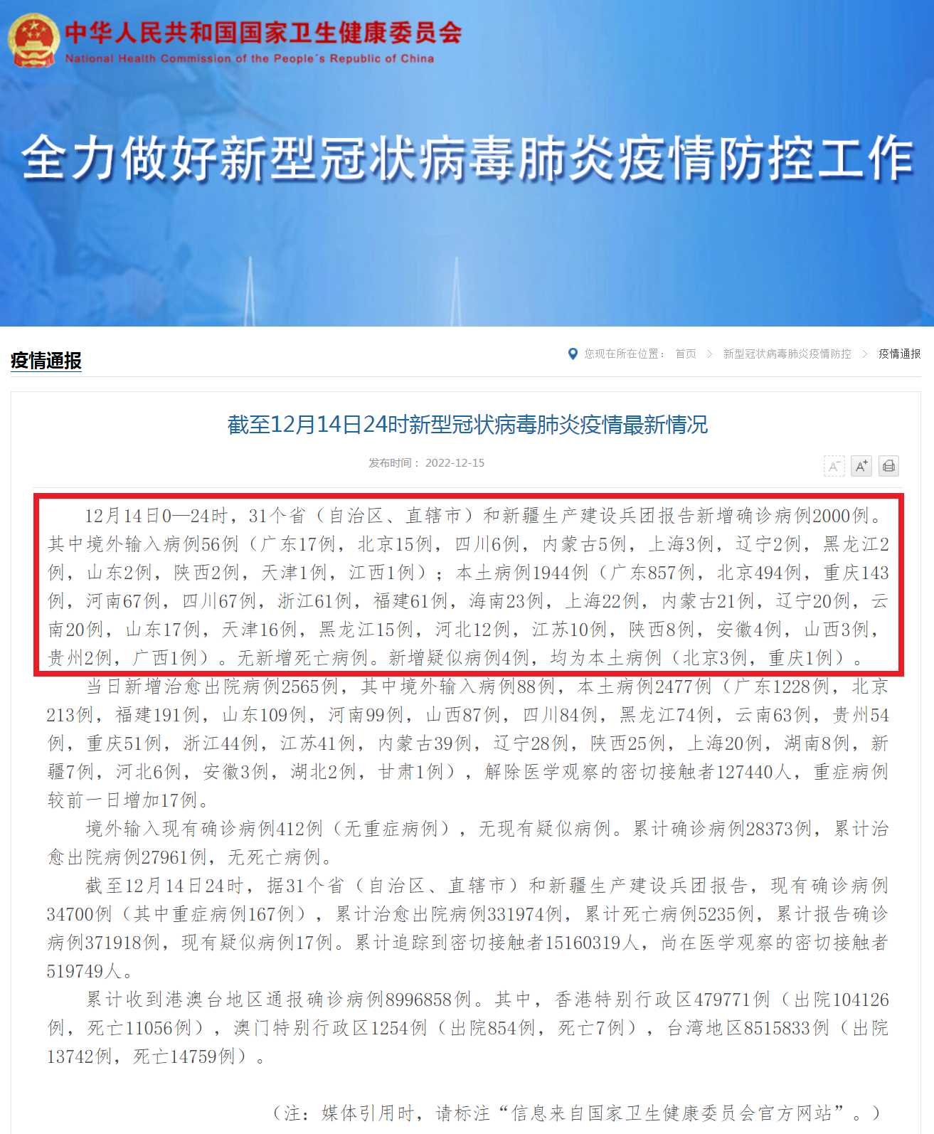 截至12月14日24时新型冠状病毒肺炎疫情最新情况公布全国仅新增病例2000例.png